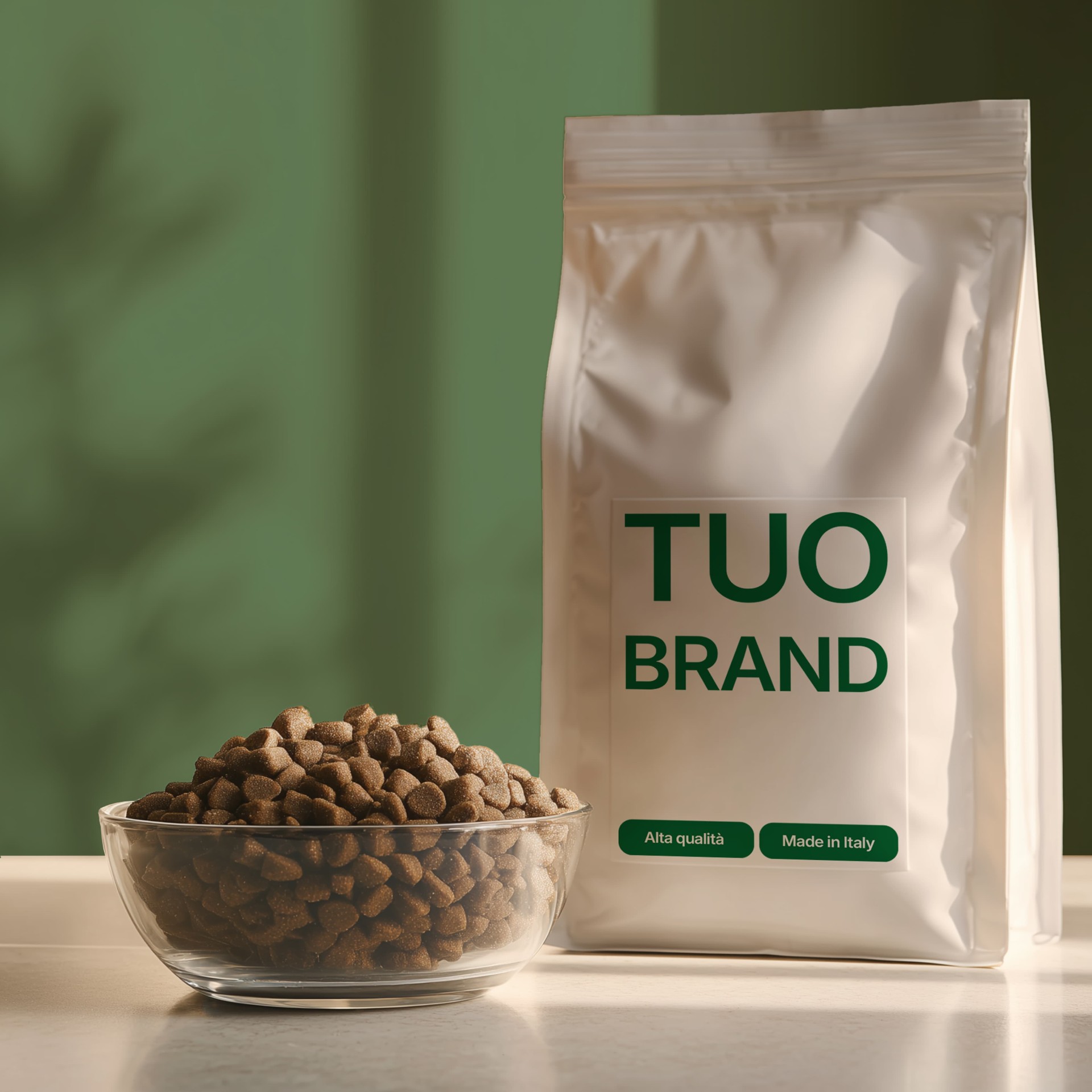 Pet food bag with custom branding